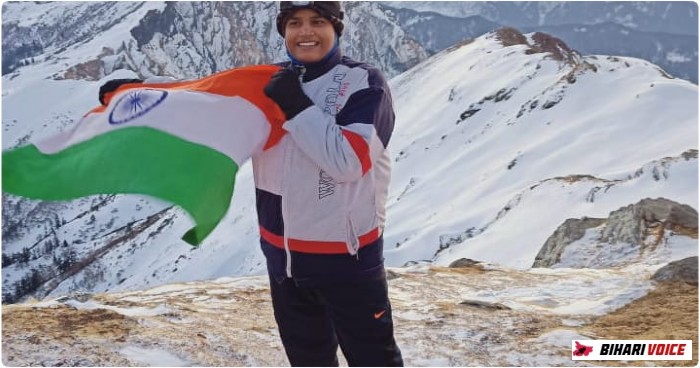 बिहार की गाँव की बेटी निशु ने 12,250 फीट ऊंचीं बर्फीली पहाड़ी पर तिरंगा फहराया