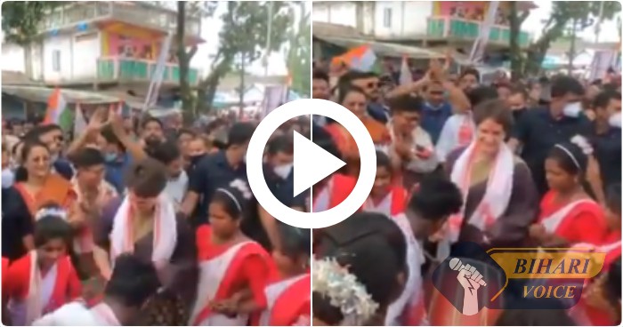 झूमर नृत्य पर झूमते प्रियंका गांधी का वीडियो हुआ वायरल, देखें विडियो