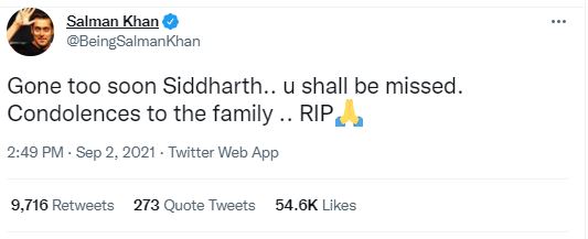 salman khan's tweet