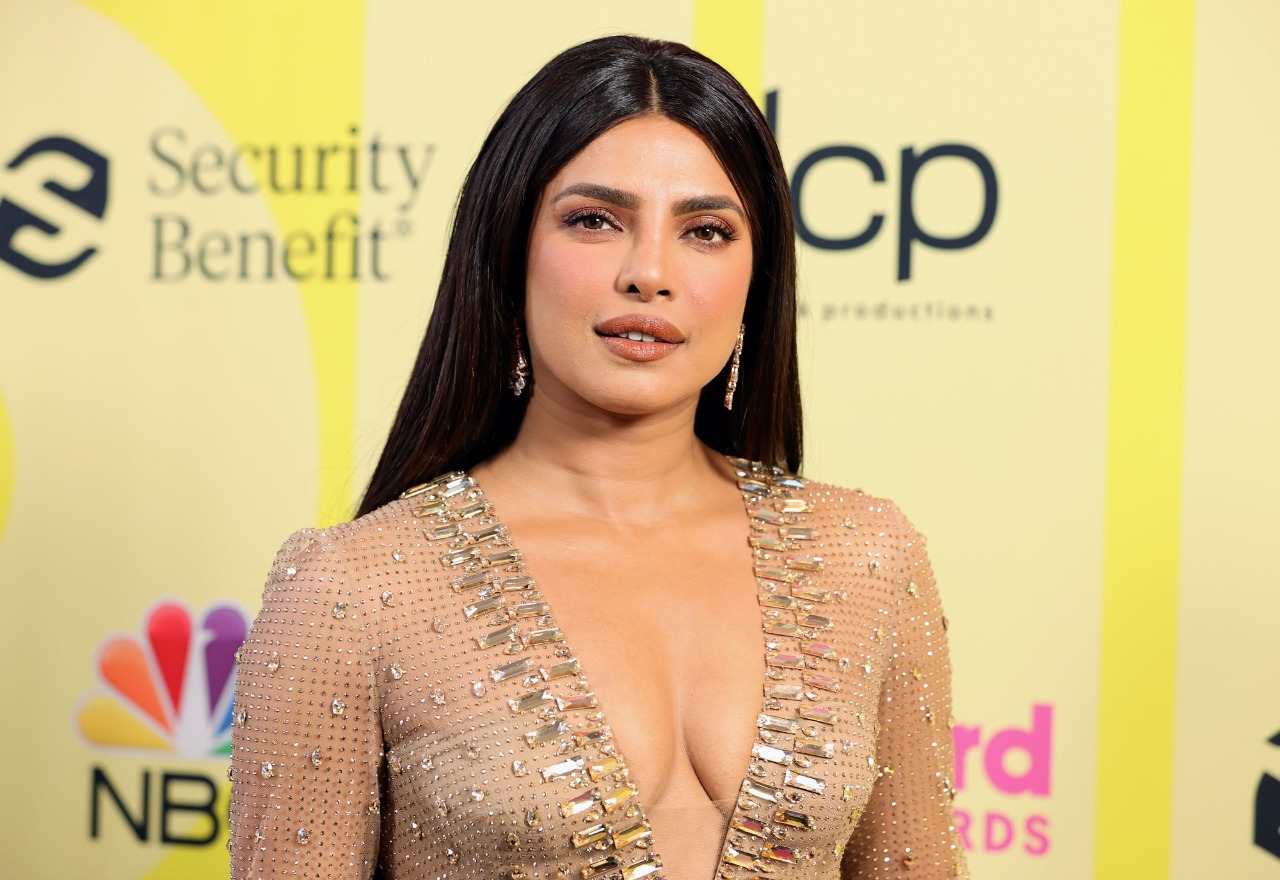 Priyanka Chopra nude shade dress