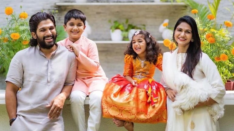 Allu arjun with his family