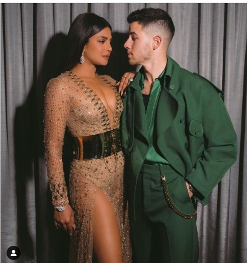 Priyanka Chopra nude shade dress
