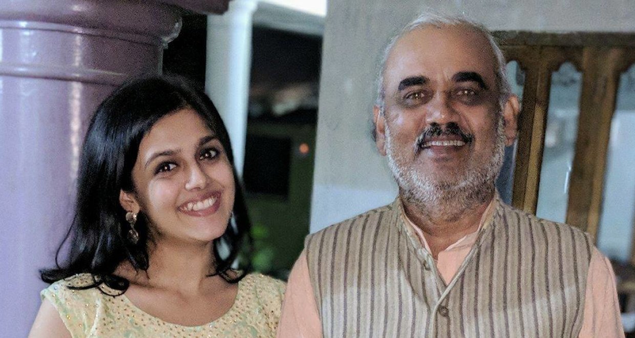 Tapasya parihar with his father