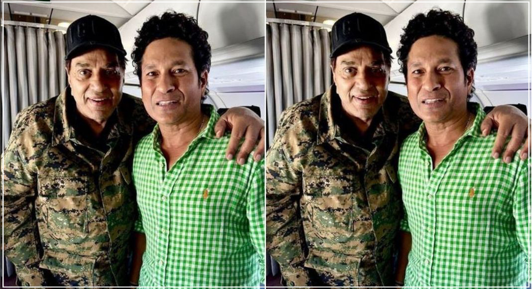 Dharmendra and Sachin Tendulkar meet suddenly