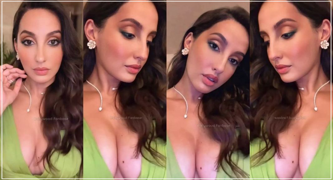 Nora Fatehi ने डीप नेक ड्रेस मे शेयर किया फोटो