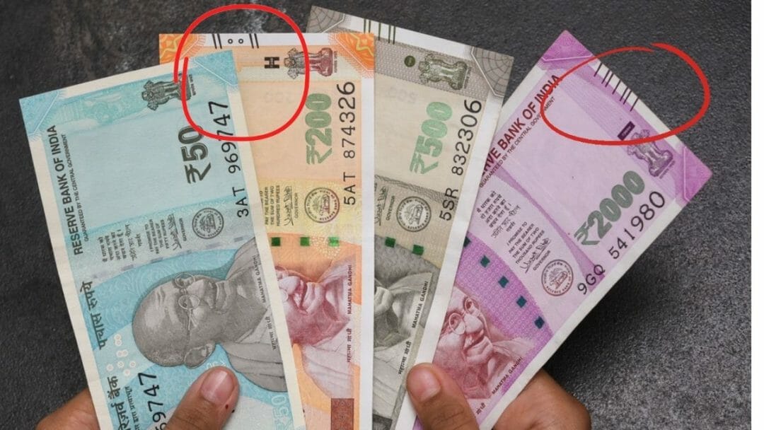 Why are these slanted lines printed on the note?