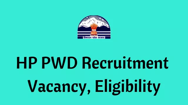 PWD Recruitment 2022