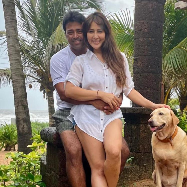Kim Sharma And Leander Paes