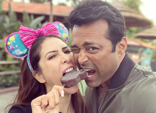 Kim Sharma And Leander Paes