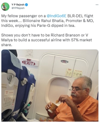 Rahul Bhatia Eat Parle-G During Traveling Twitt