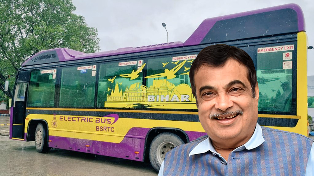 Nitin Gadkari on Electric Bus)