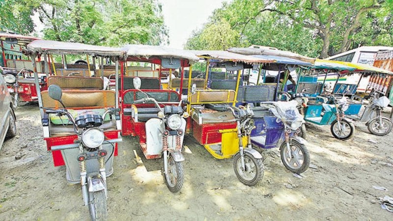 E-rickshaw charging point in patna