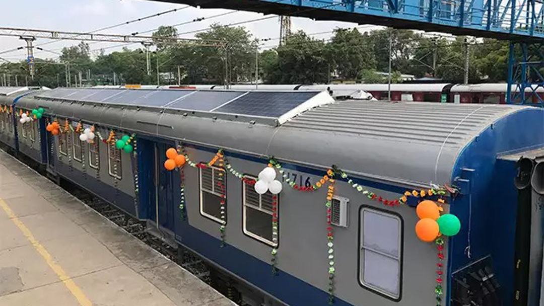 Solar powered train in India