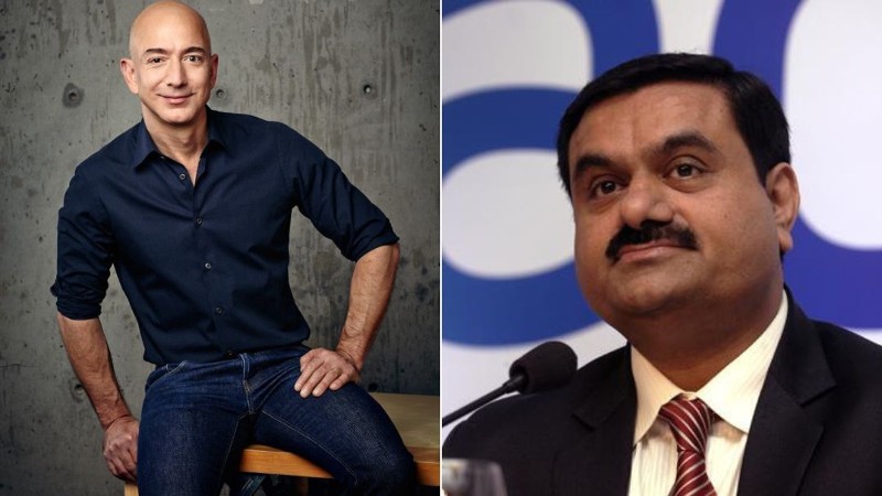 gautam Adani and Jeff Bezoff