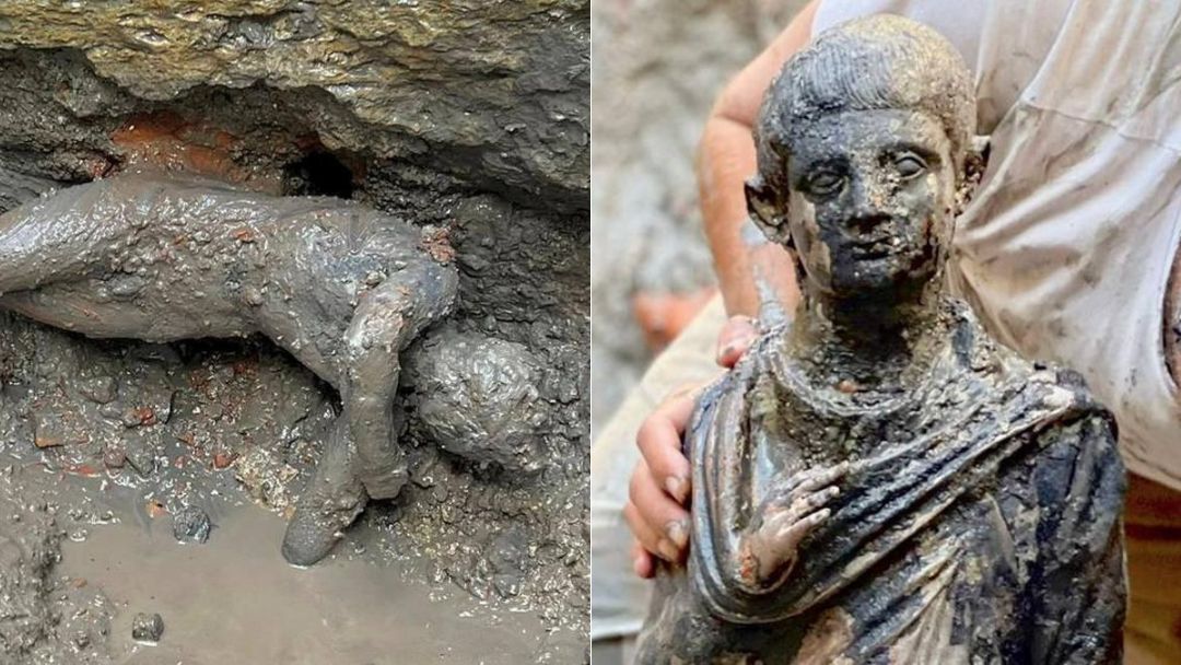 2000 साल पुरानी मूर्तियां खुदाई में मिली