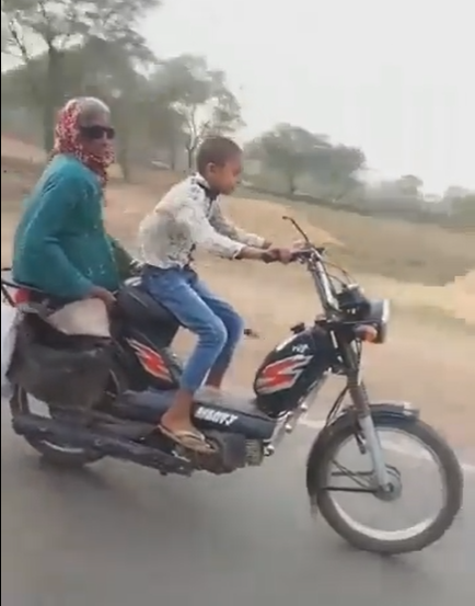 dadi-pota stunt video viral