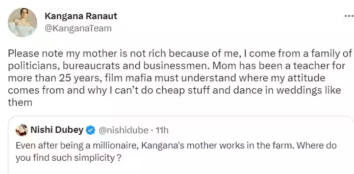 Kangana Ranaut on Her Mother