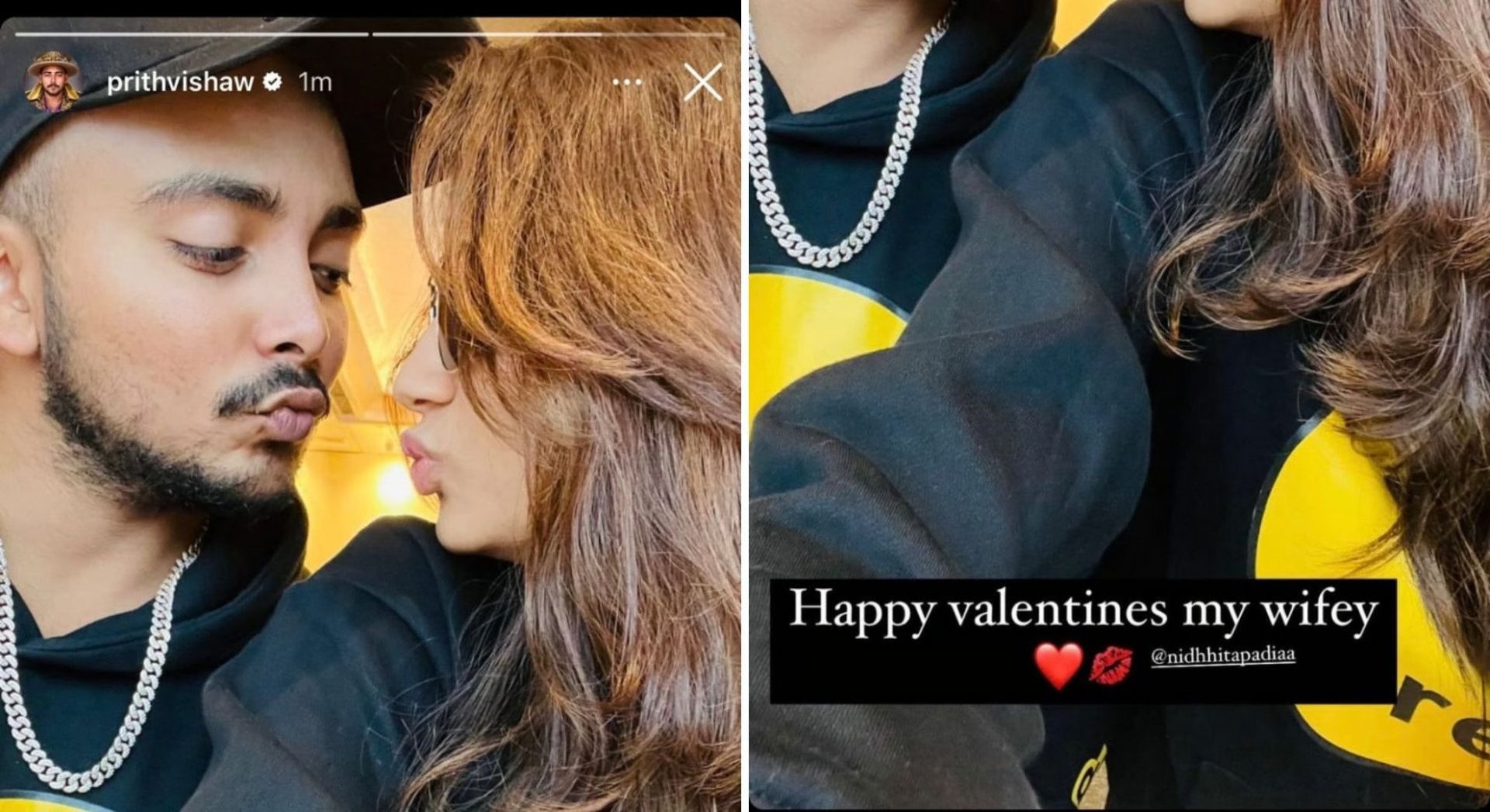 Prithvi Shaw And Nidhi Tapadia