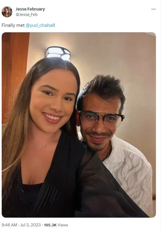  Yuzvendra Chahal with Mystery Girl 